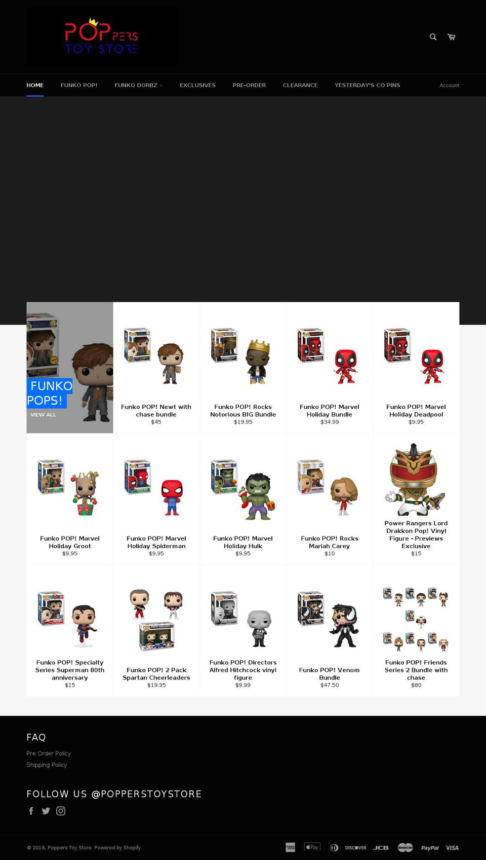 popperstoystore.com — Shopify storefront screenshot