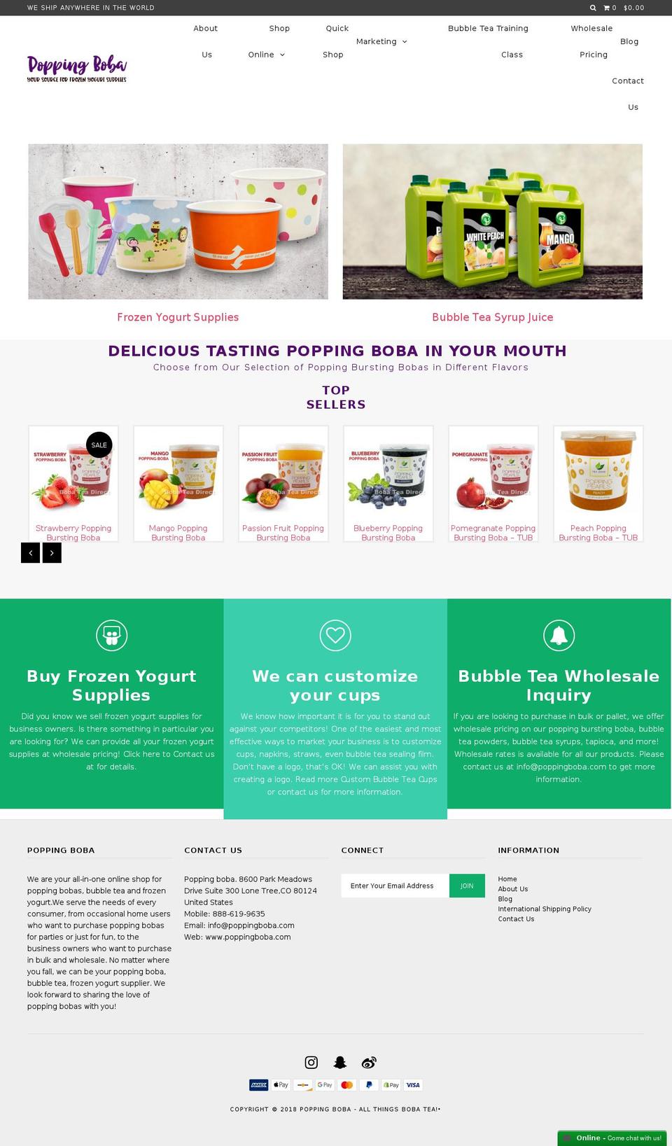 poppingboba.com — Shopify storefront screenshot