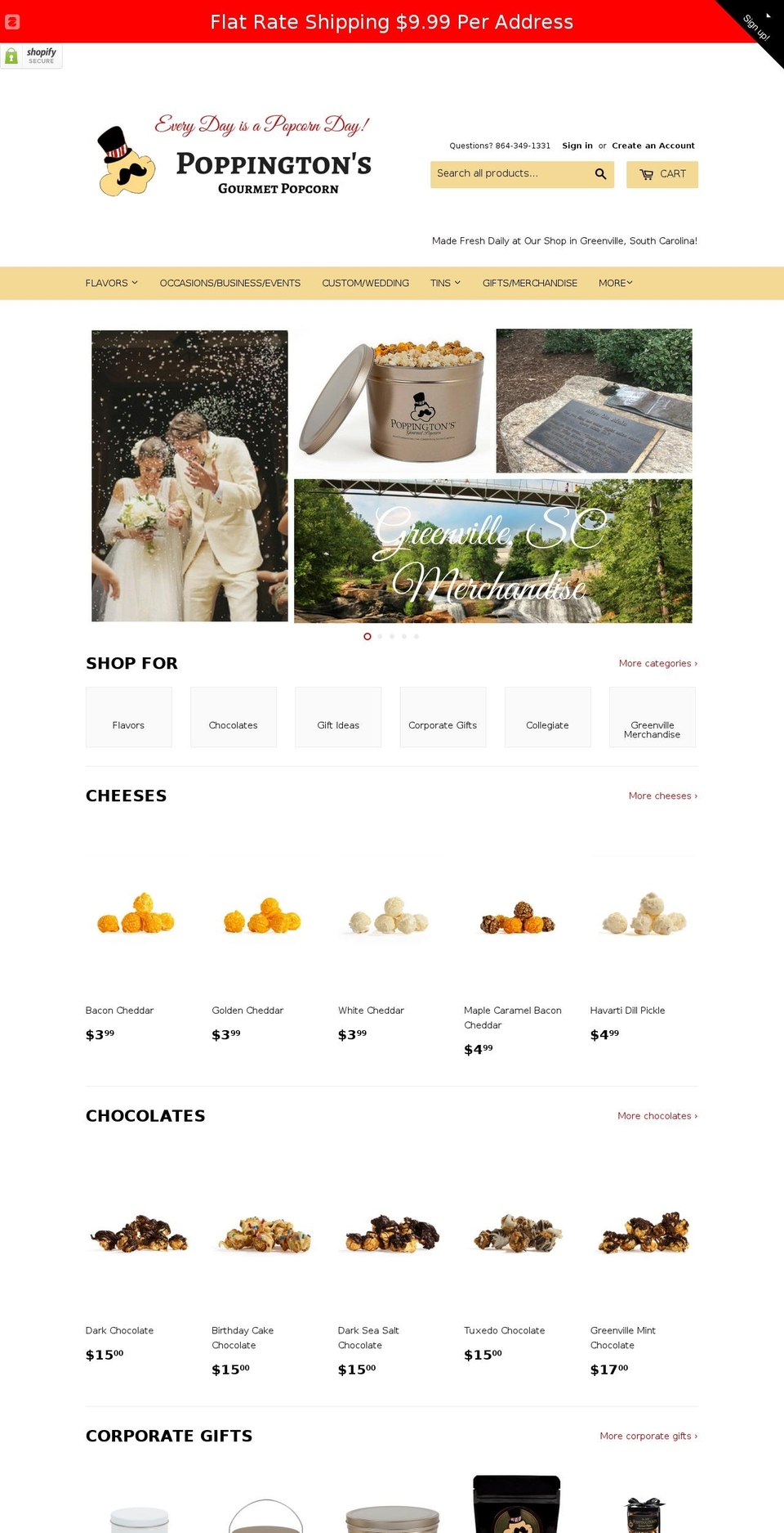 poppingtons.com shopify website screenshot