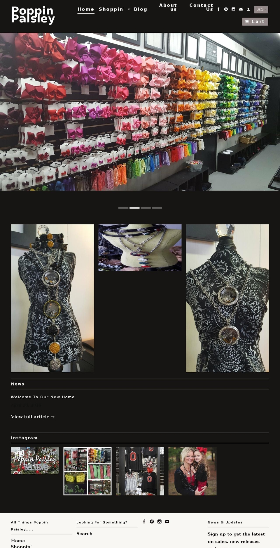 poppinpaisley.com — Shopify storefront screenshot