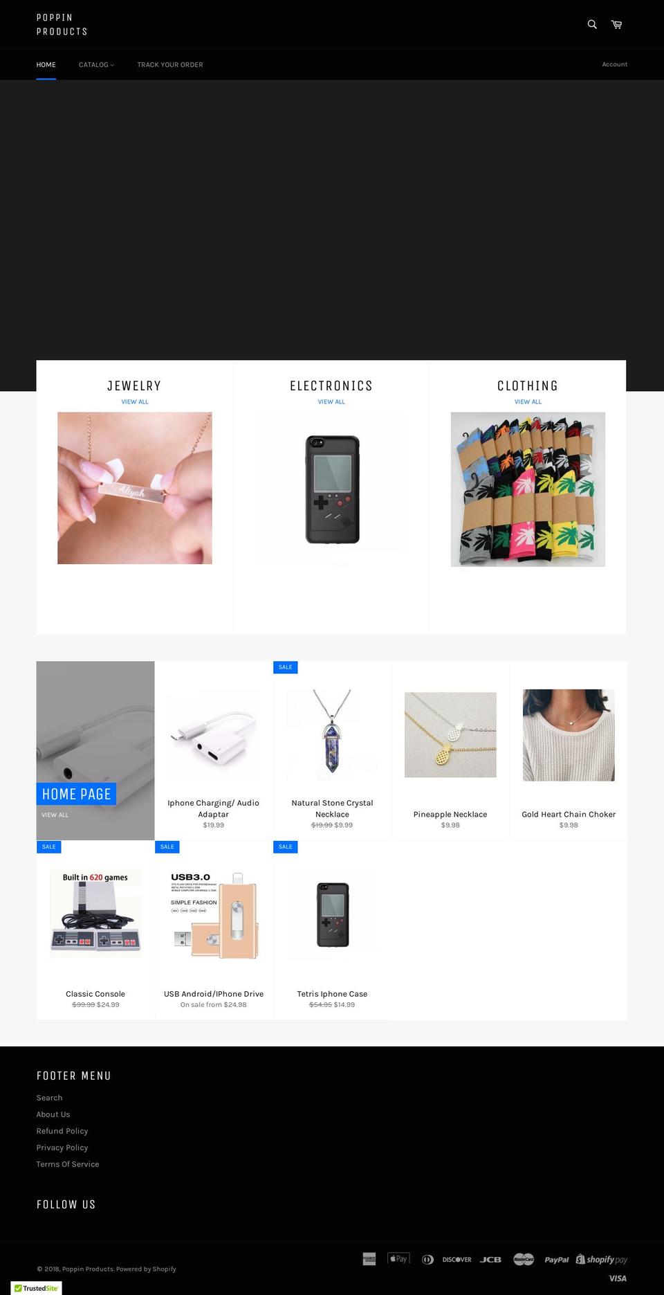 poppinproducts.com — Shopify storefront screenshot