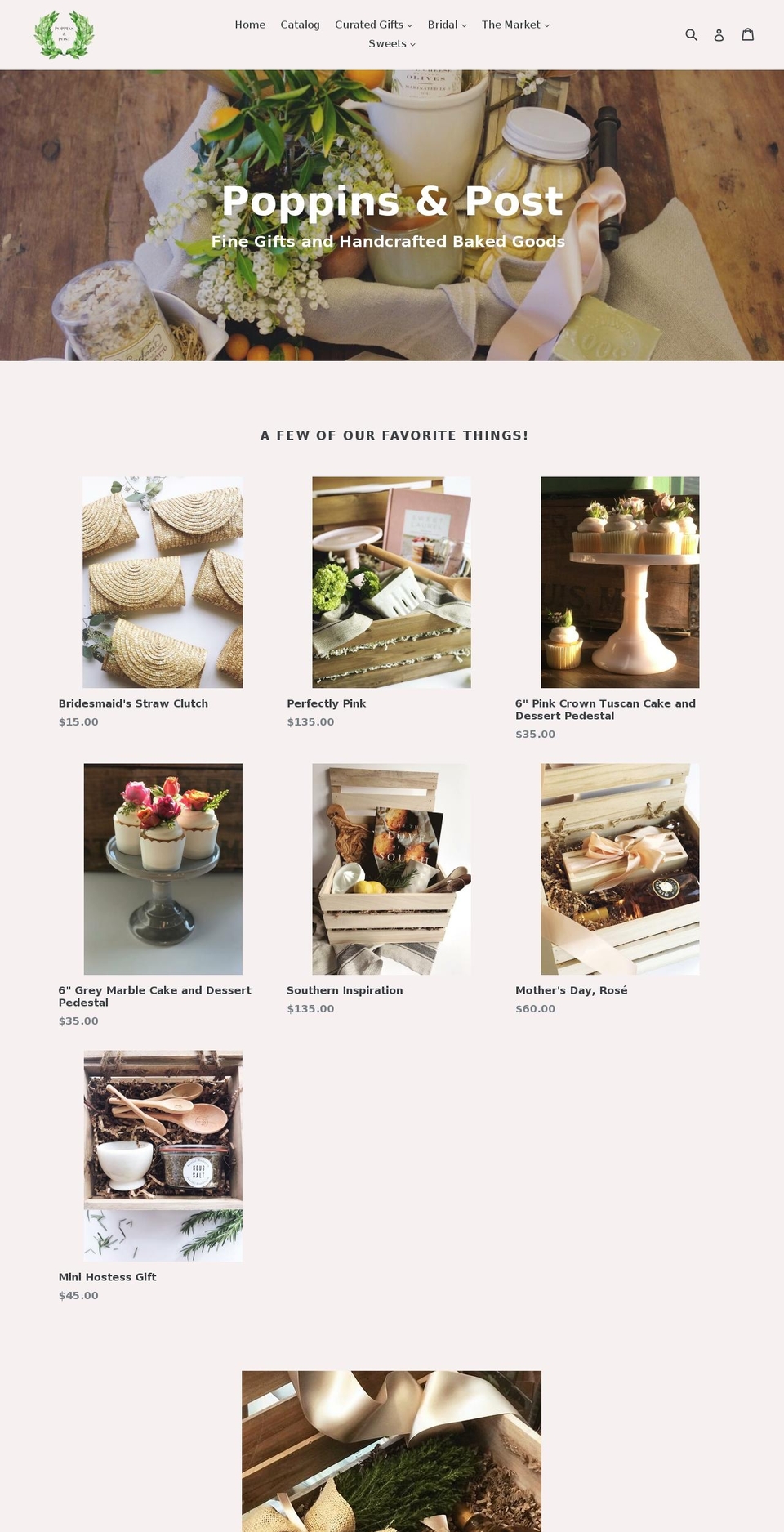 poppinsandpost.com — Shopify storefront screenshot