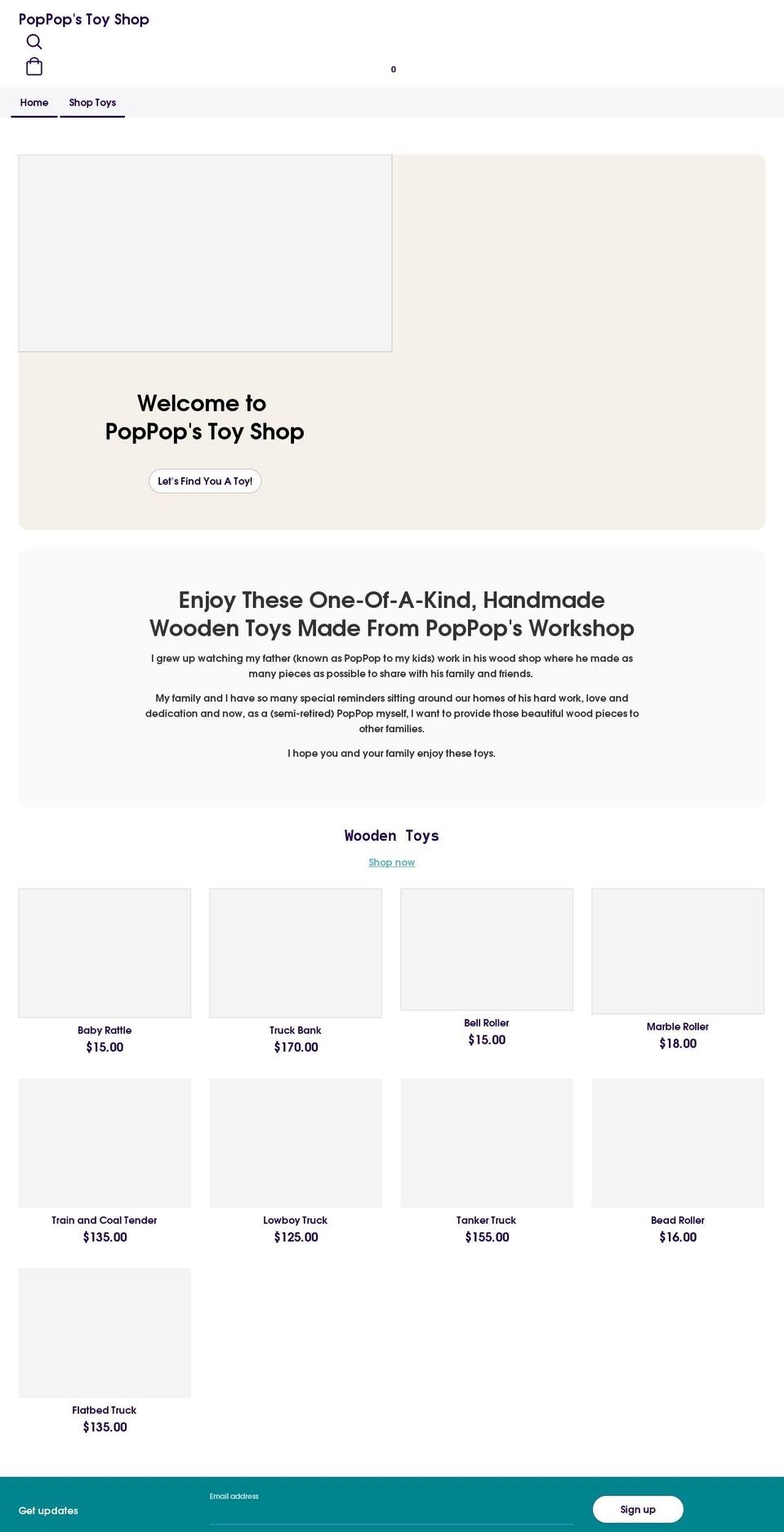 poppopstoyshop.com shopify website screenshot