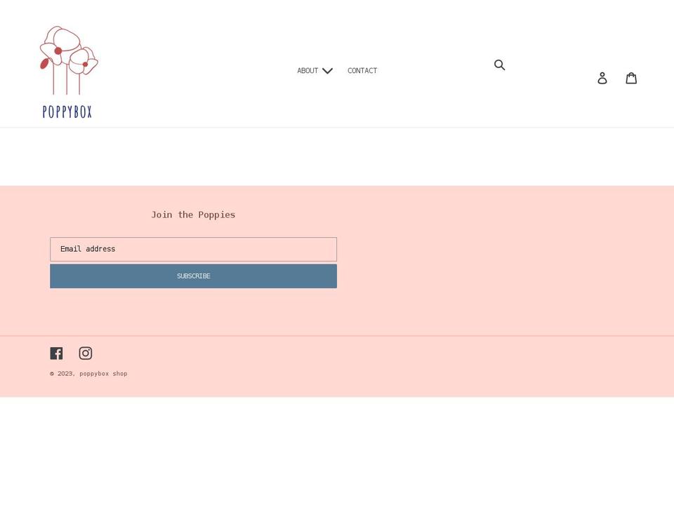 poppyboxshop.com shopify website screenshot