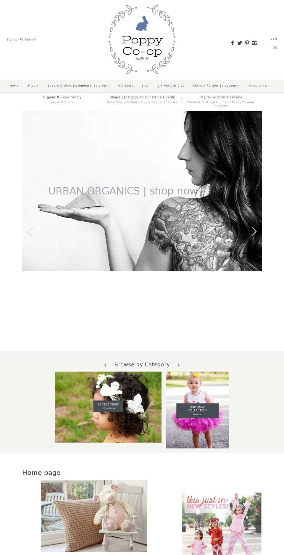 poppyco-op.com — Shopify storefront screenshot
