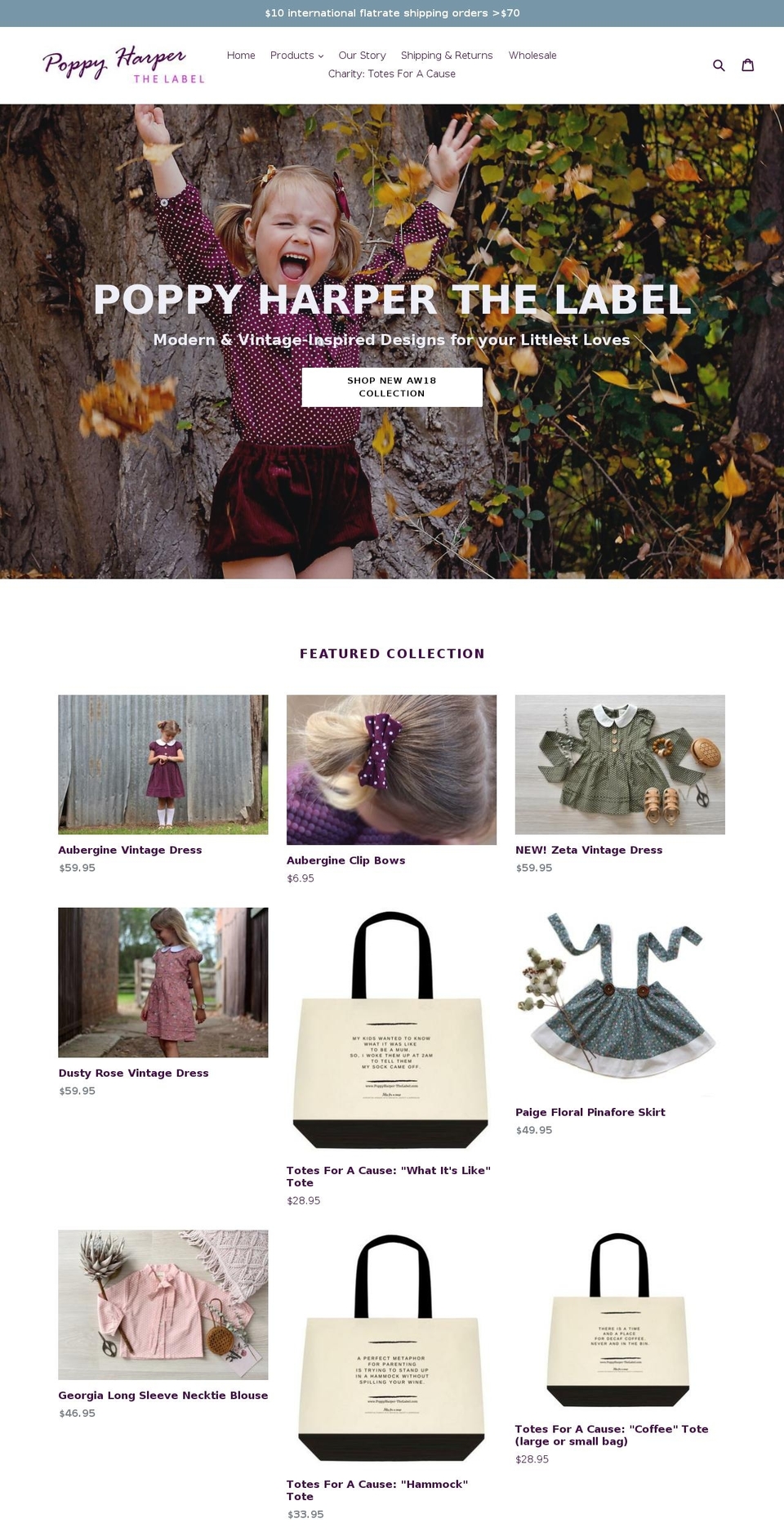 poppyharper-thelabel.com — Shopify storefront screenshot