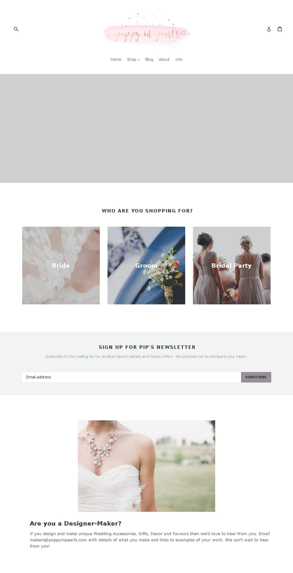 poppyinpearls.com — Shopify storefront screenshot