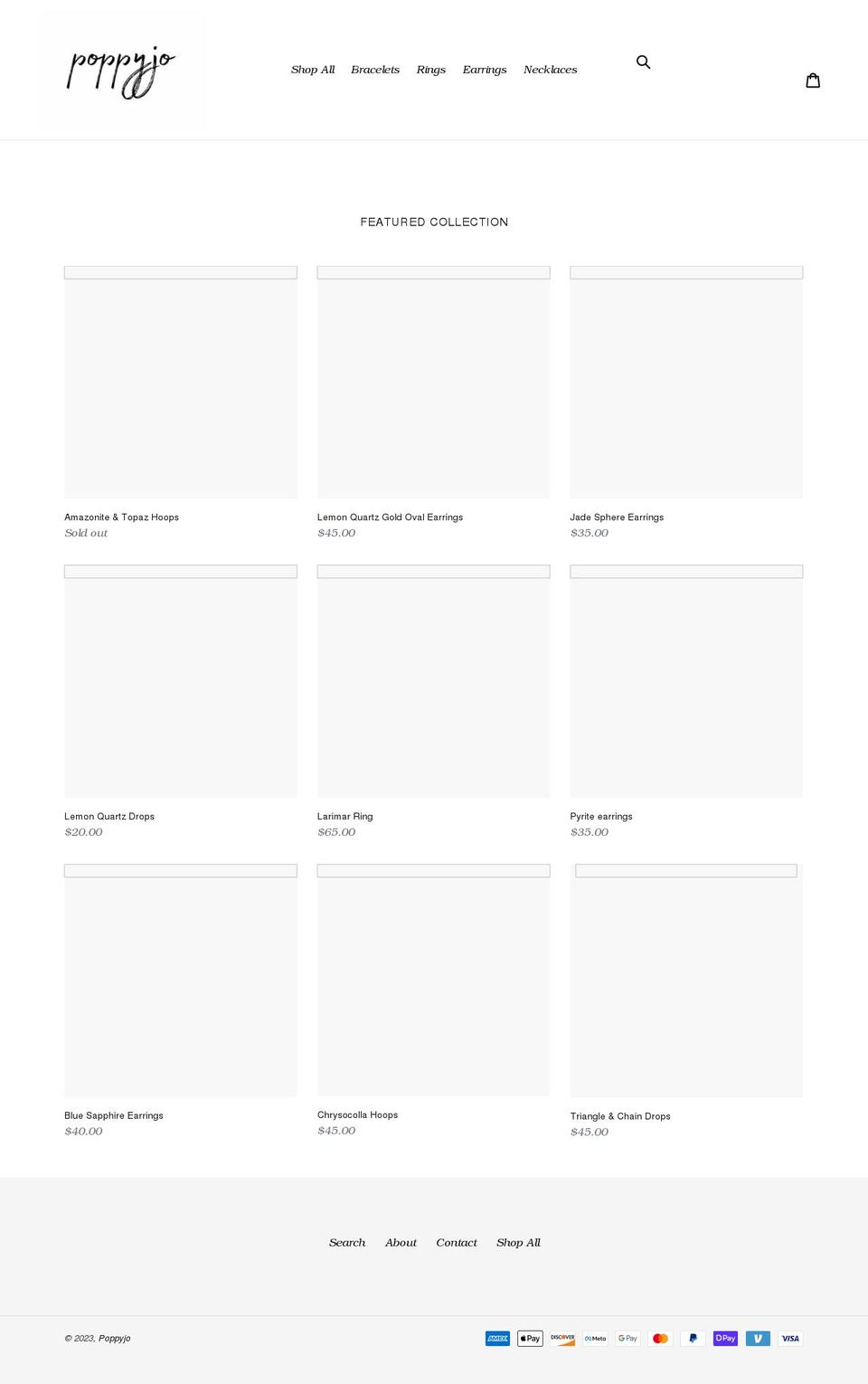 poppyjodesigns.com shopify website screenshot
