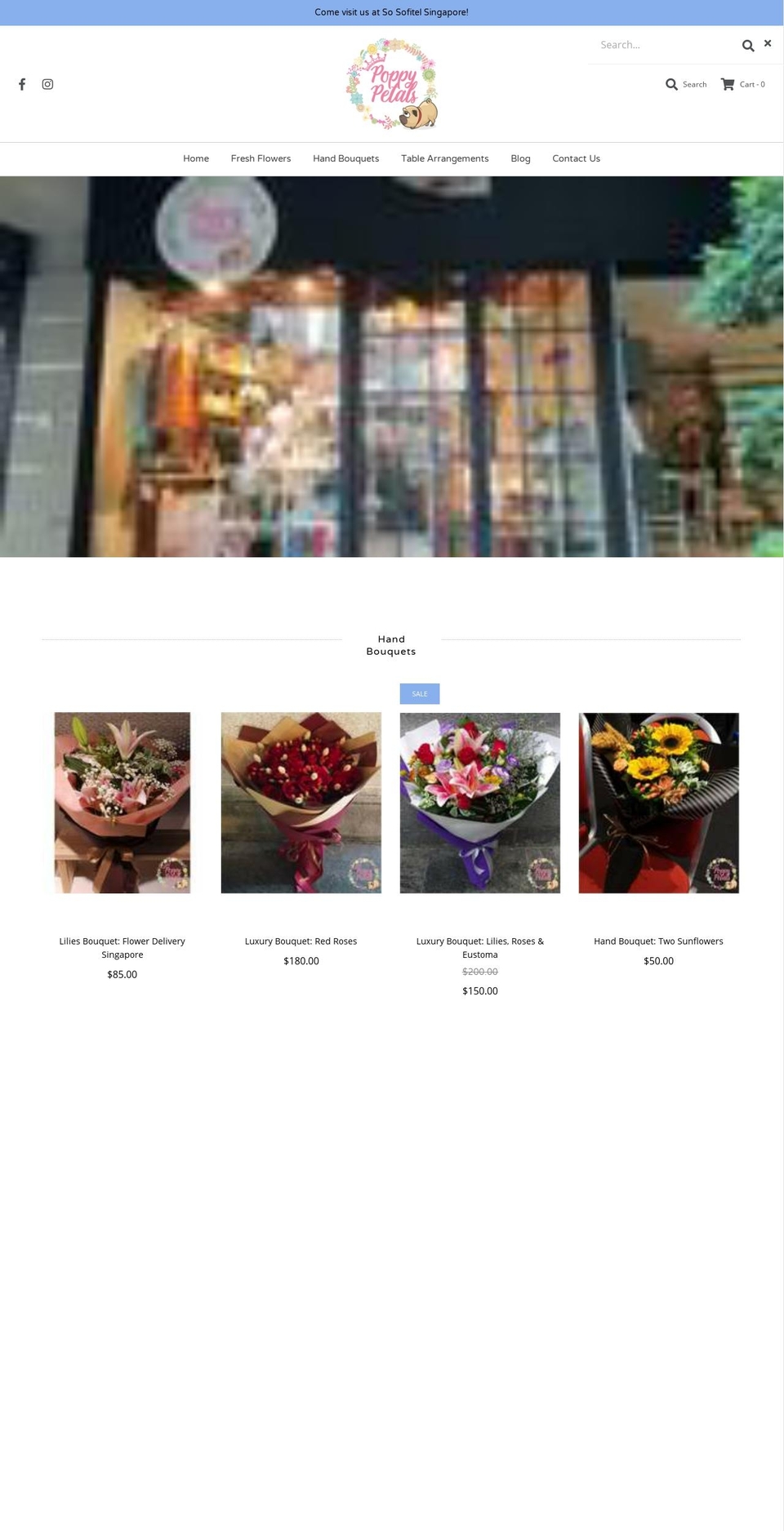 poppypetals.net shopify website screenshot