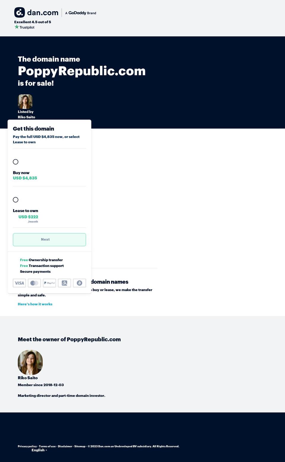 poppyrepublic.com — Shopify storefront screenshot