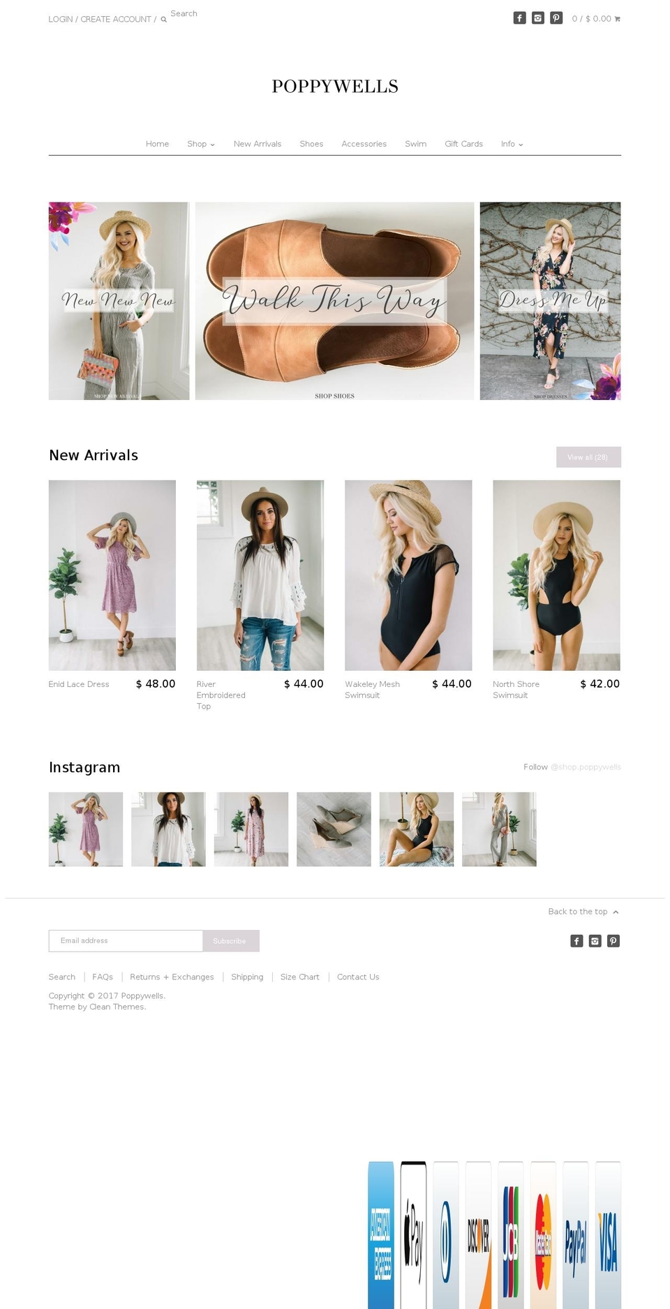 poppywells.com shopify website screenshot