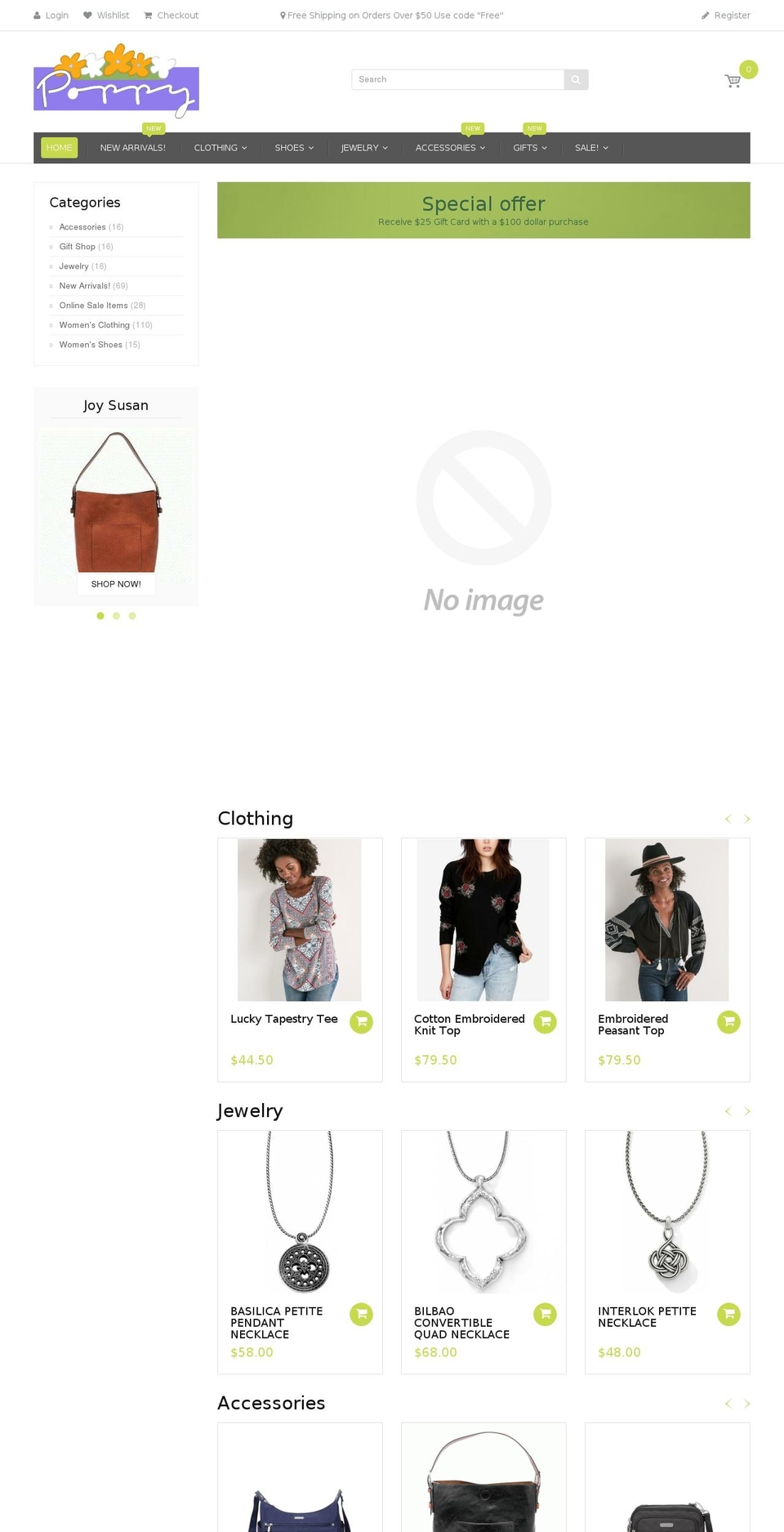 poppywoman.com — Shopify storefront screenshot