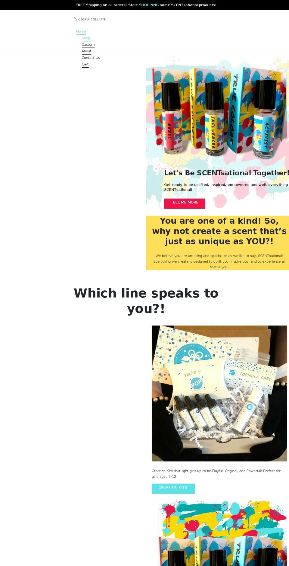 popscentsation.com — Shopify storefront screenshot