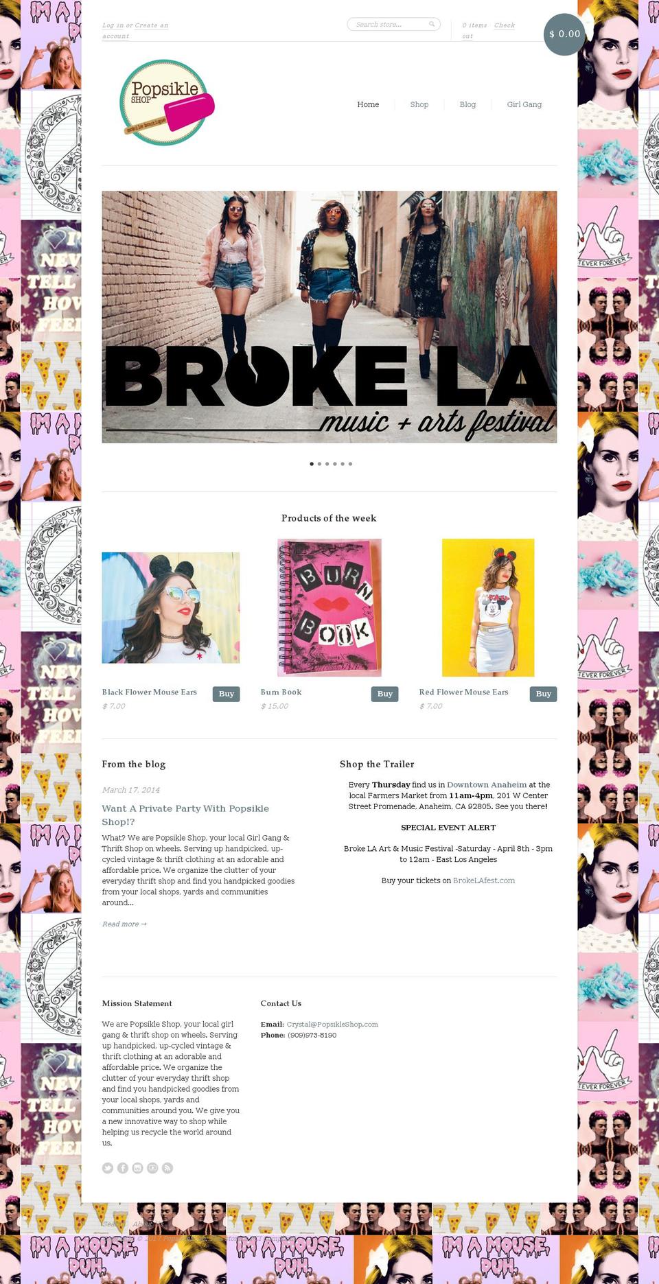 popsikleshop.com shopify website screenshot