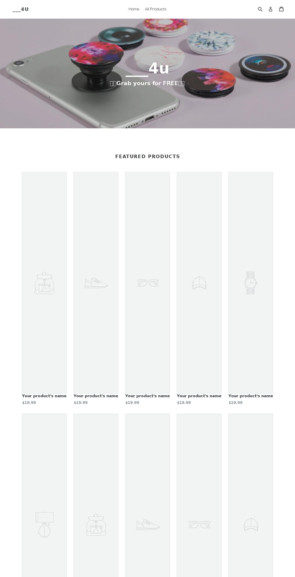 popsocket4u.com — Shopify storefront screenshot