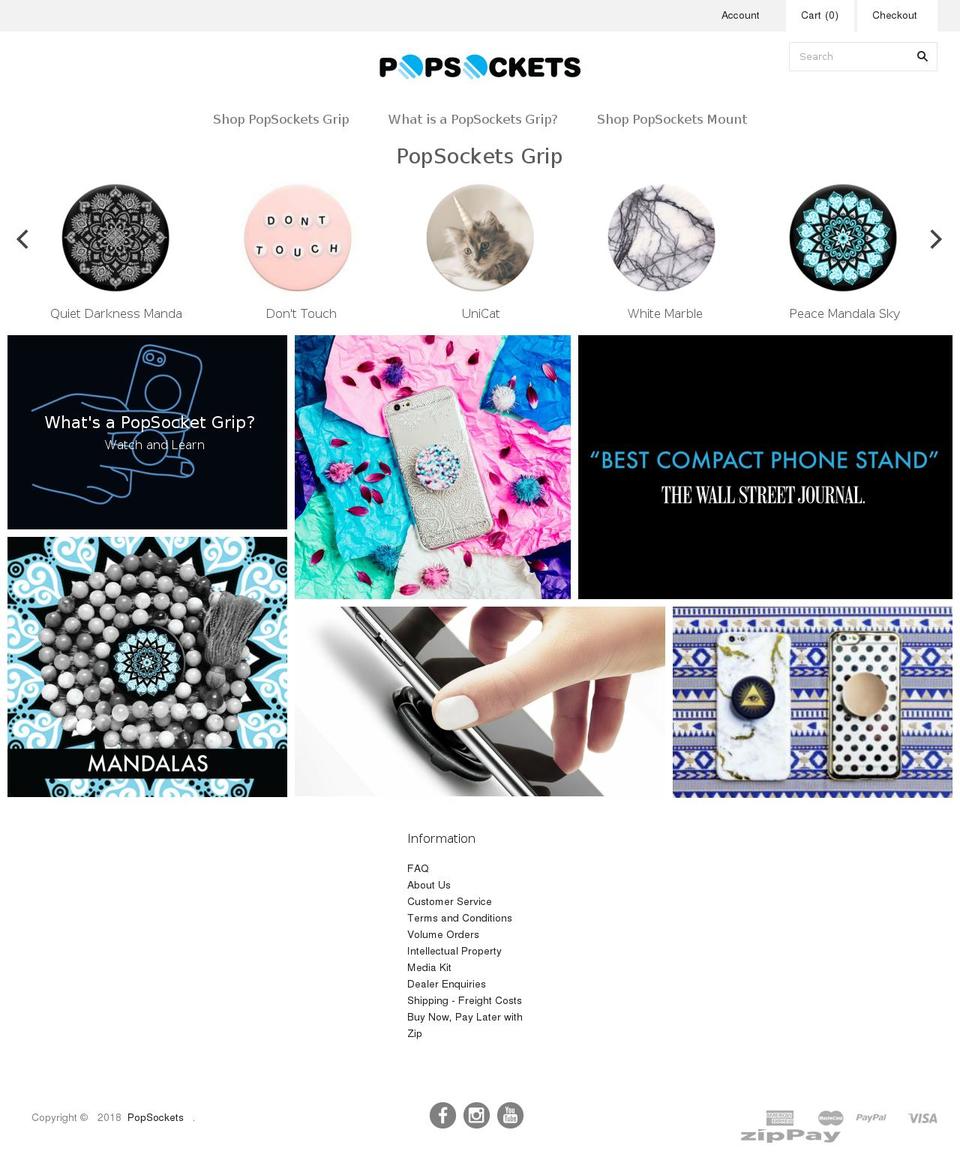popsockets.com.au shopify website screenshot