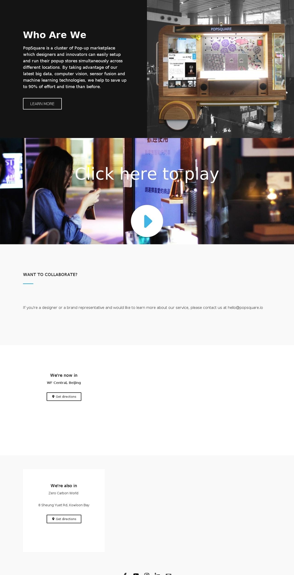 popsquare.io shopify website screenshot