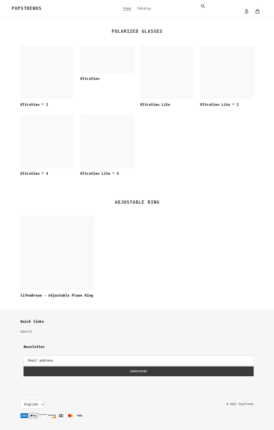 popstrends.com shopify website screenshot