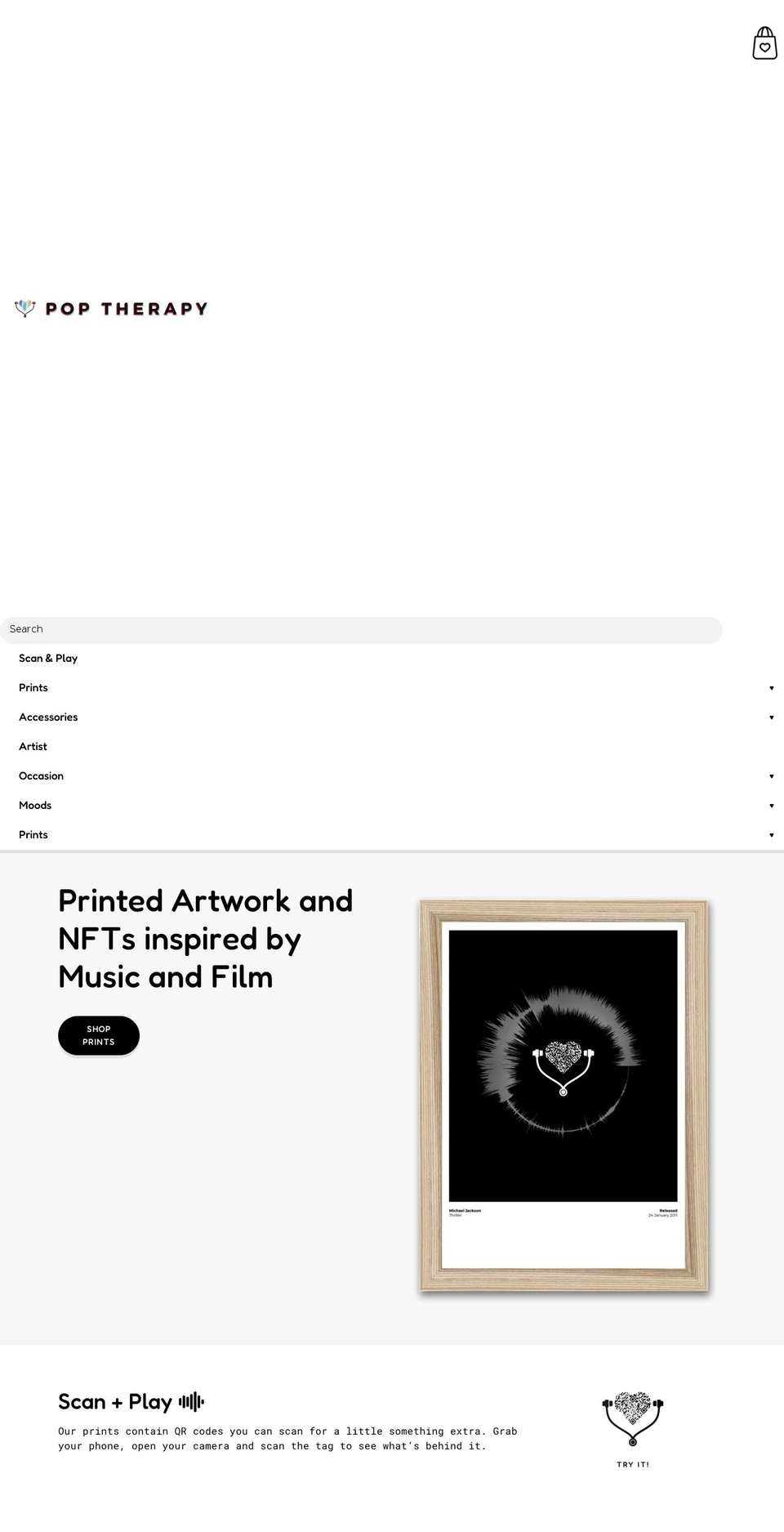 poptherapy.co.uk shopify website screenshot