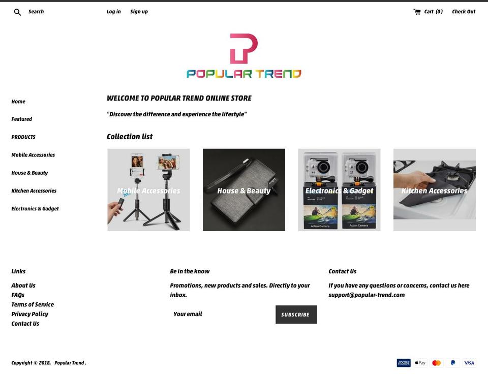 popular-trend.com — Shopify storefront screenshot