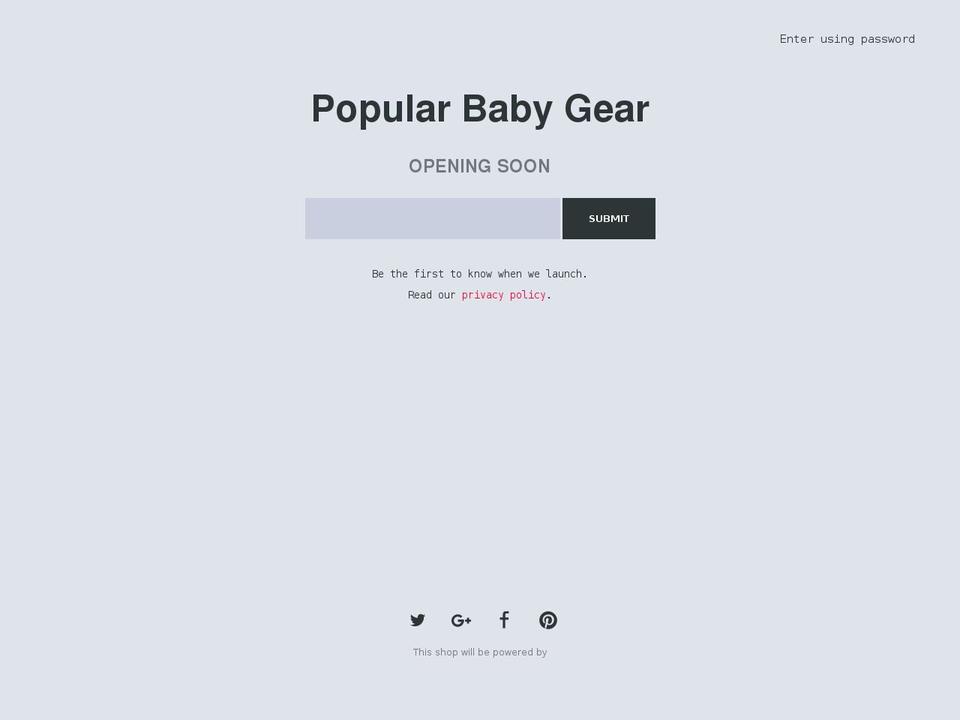 popularbabygear.com shopify website screenshot