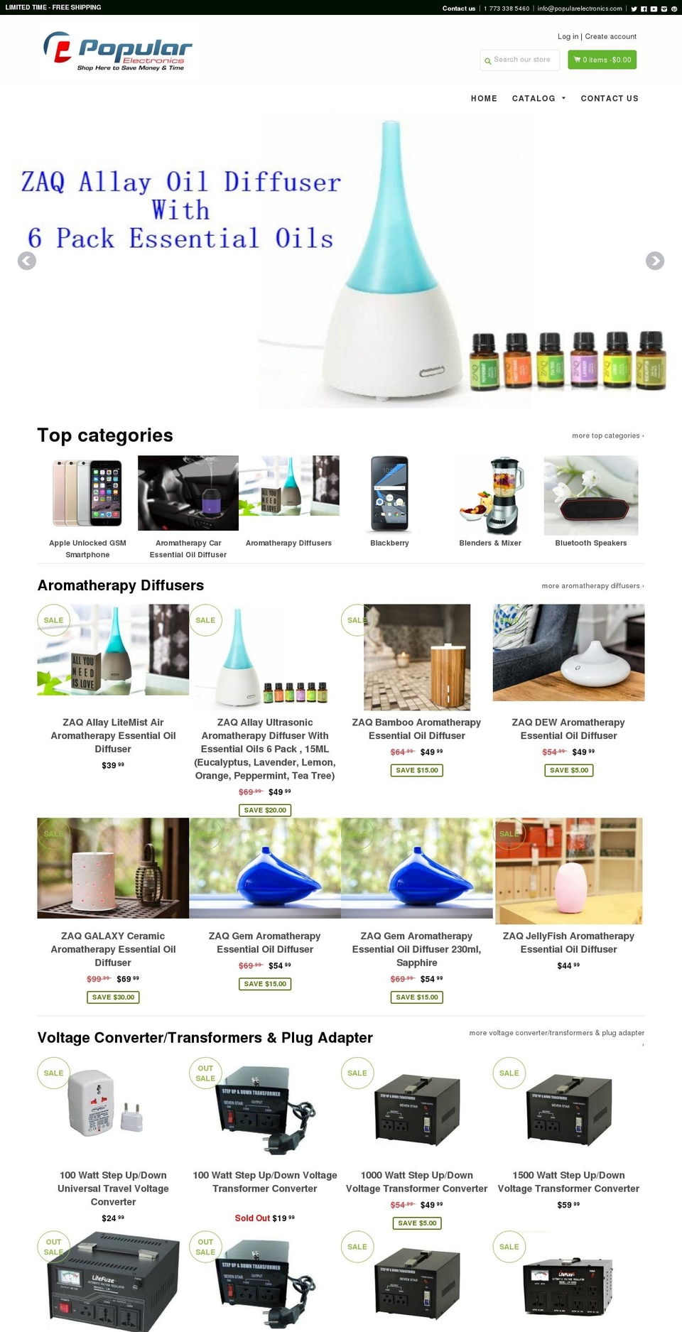 popularelect.com — Shopify storefront screenshot