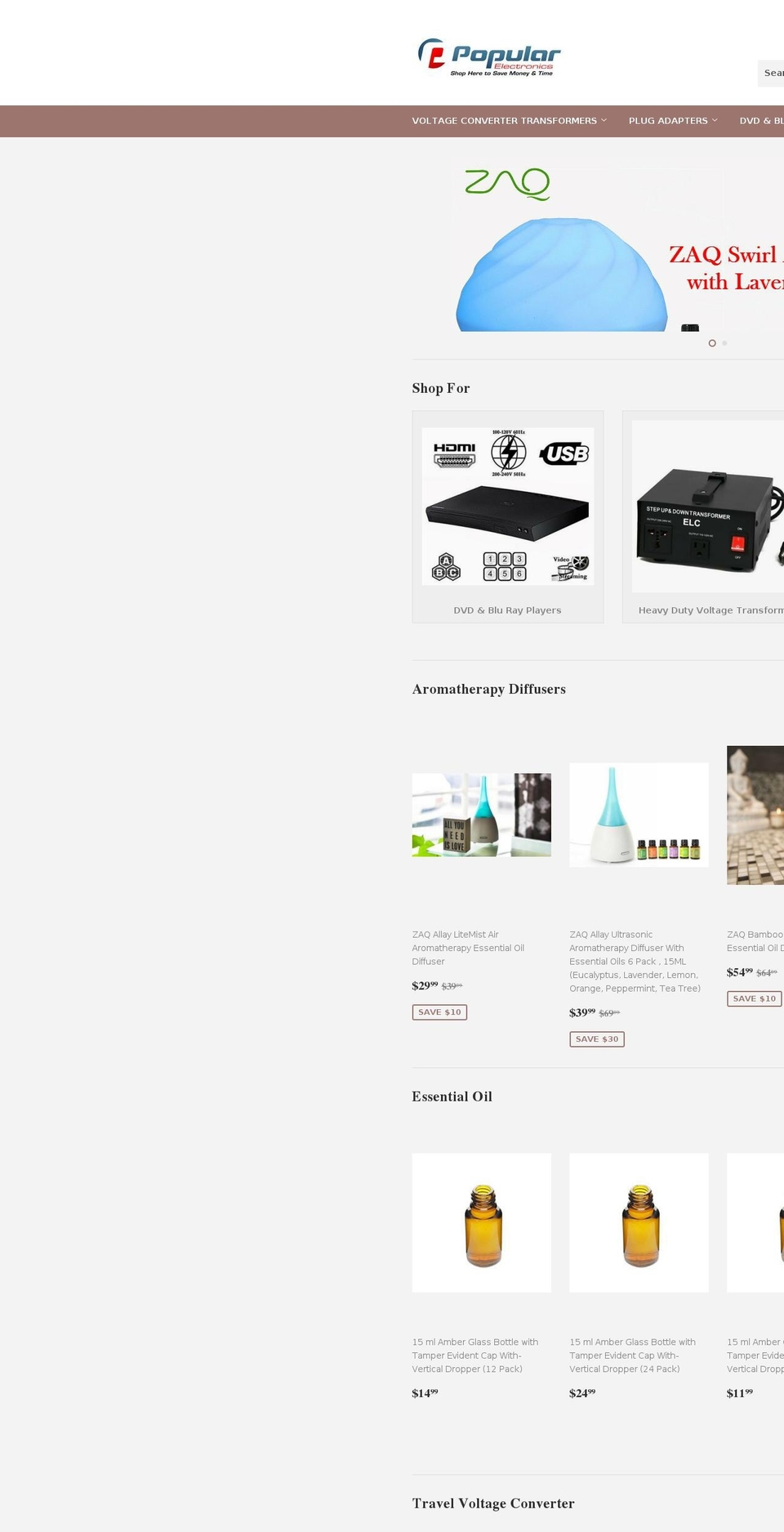 popularelectronicsworld.com shopify website screenshot