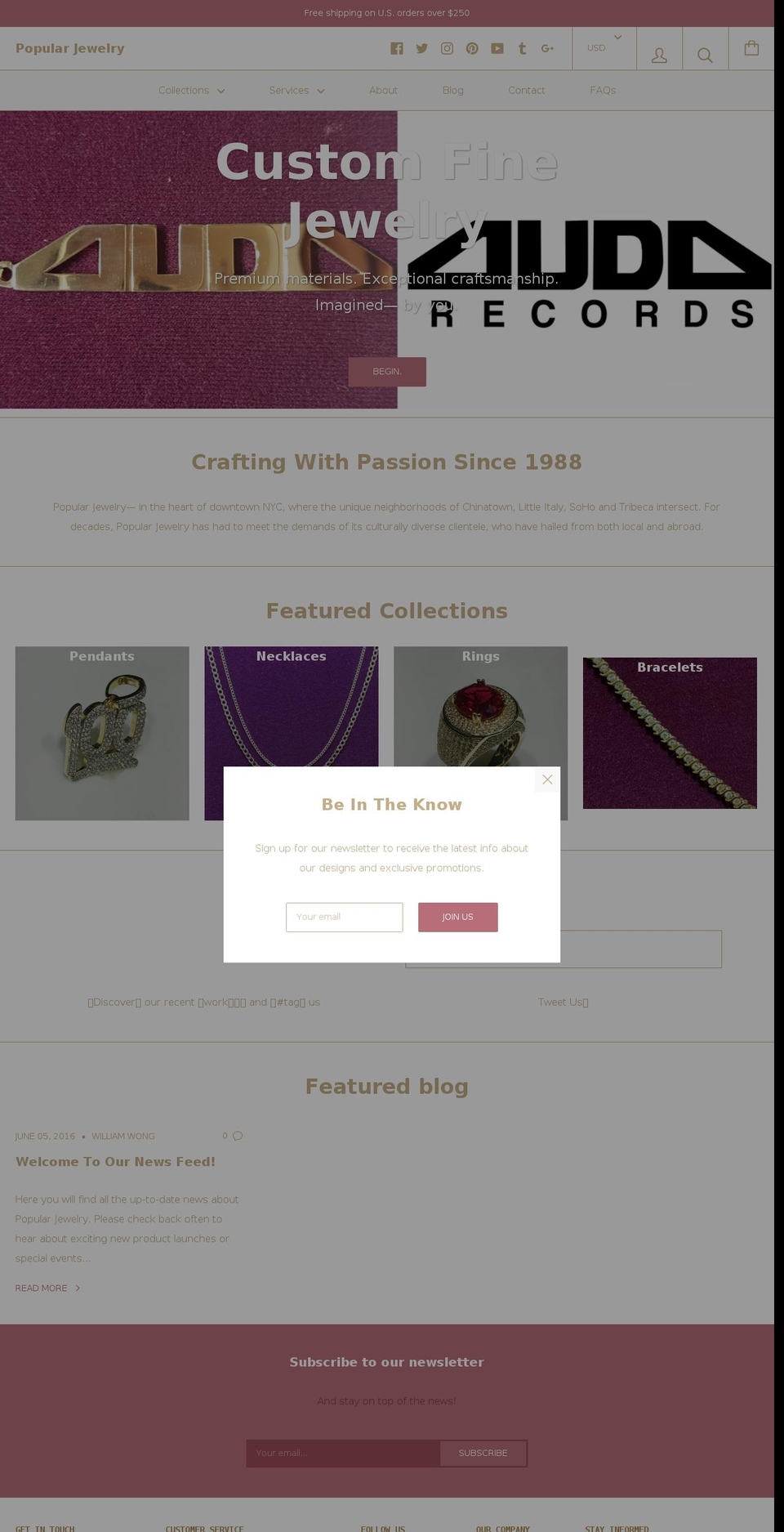 popularjewelrycorp.com shopify website screenshot