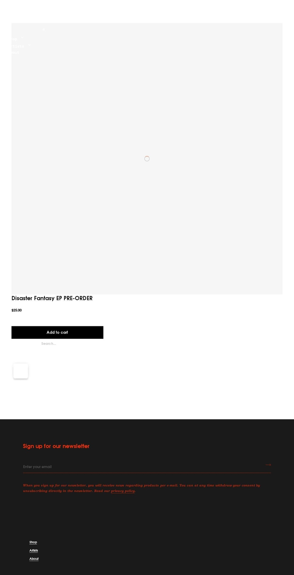 popularnoiserecords.com shopify website screenshot