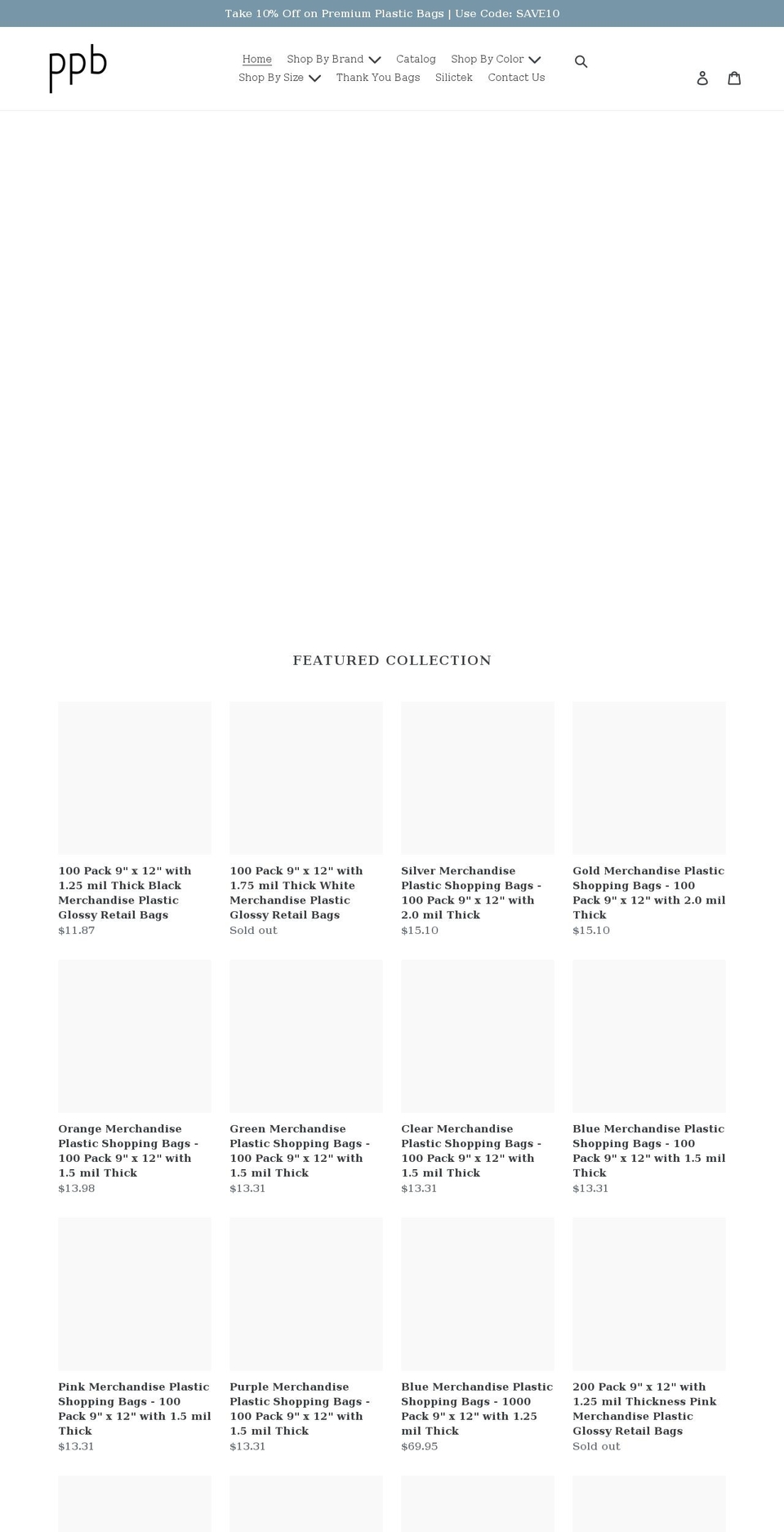 popularplasticbags.com shopify website screenshot