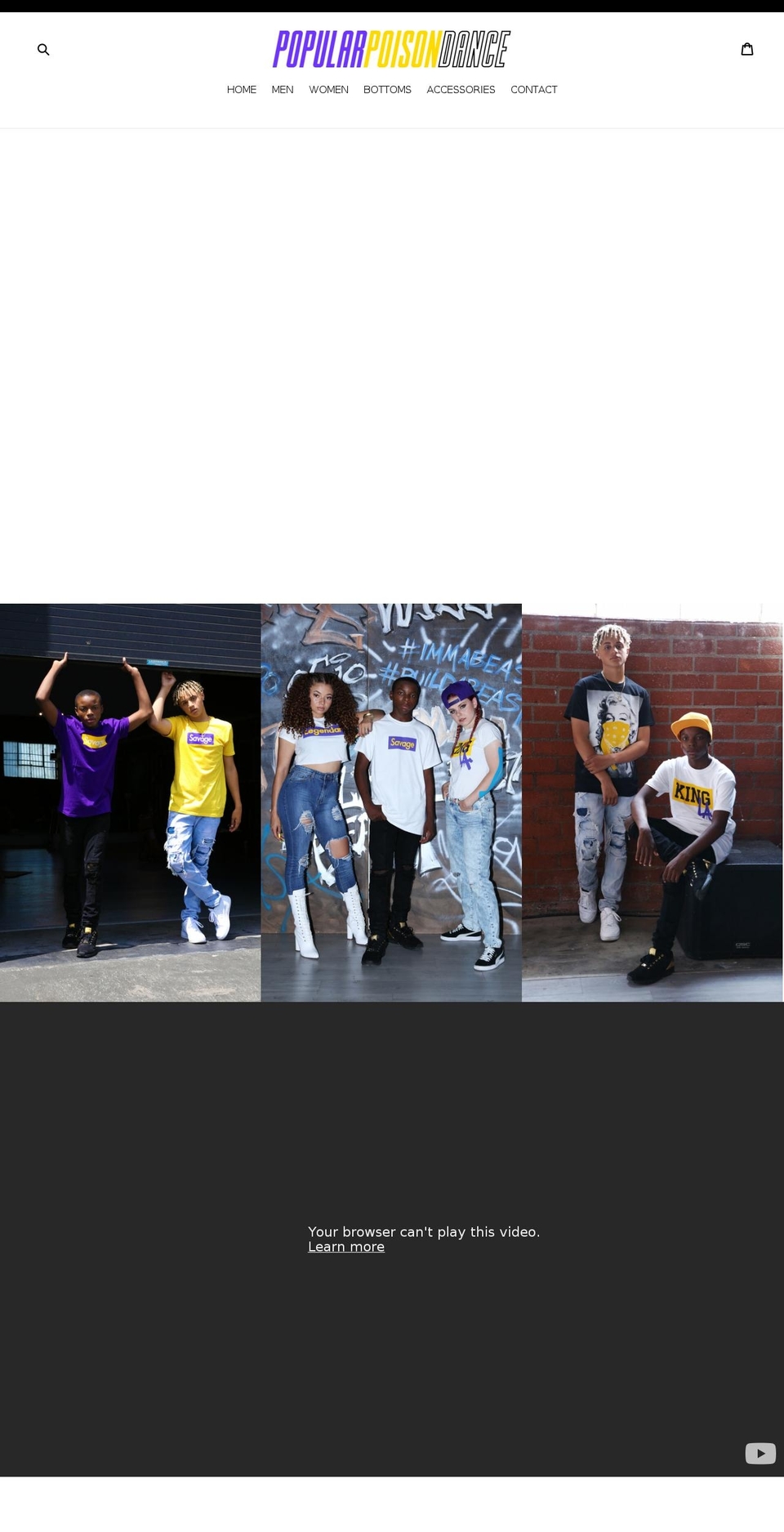 popularpoisondance.com shopify website screenshot