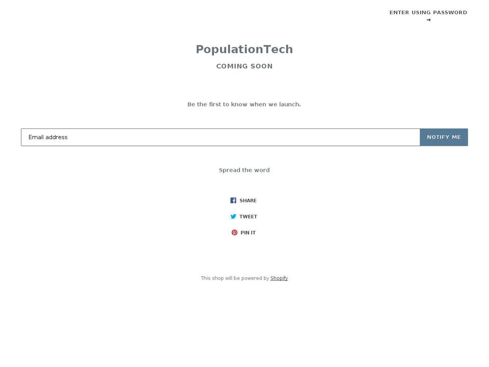 populationtech.com — Shopify storefront screenshot