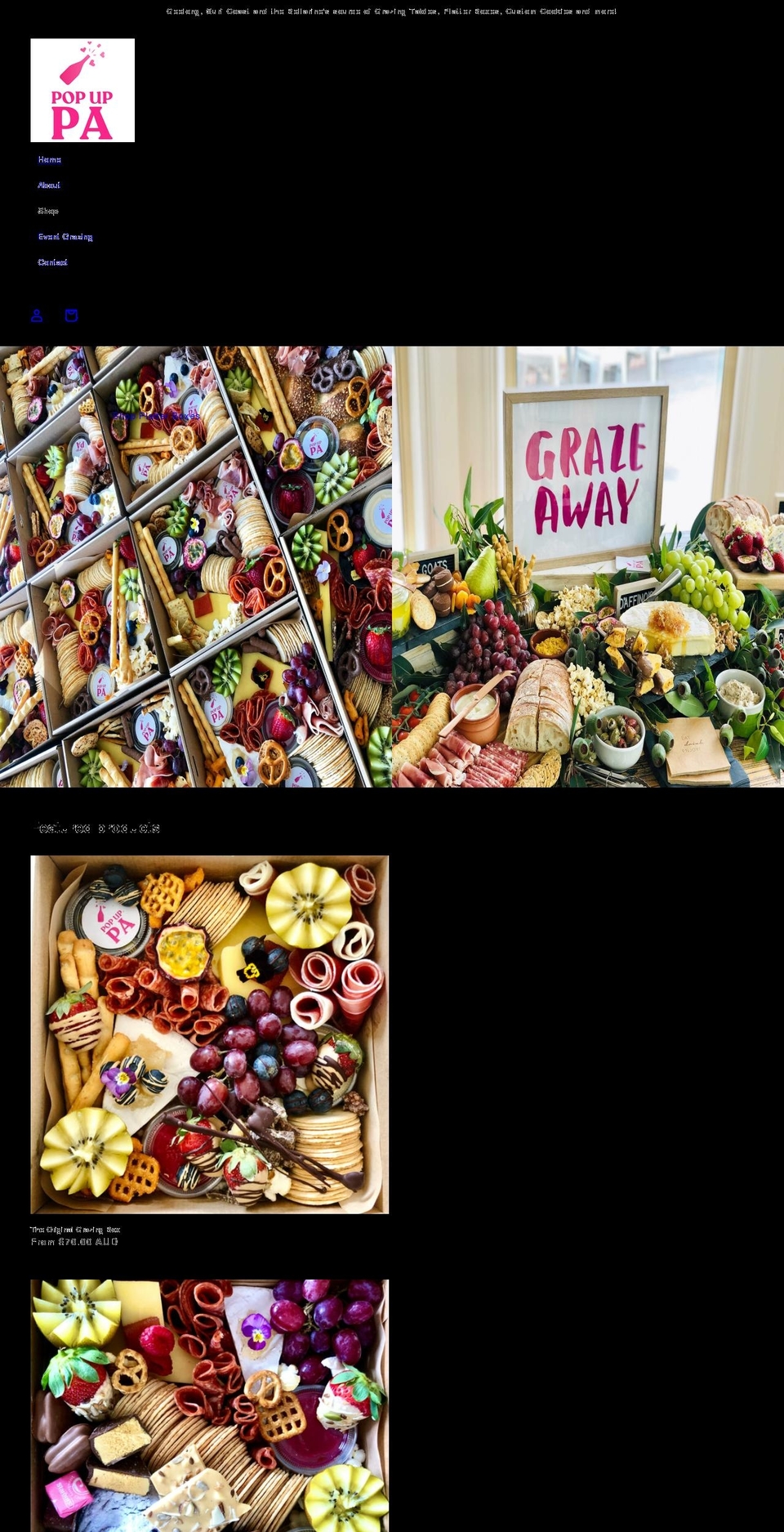 popup-pa.com shopify website screenshot