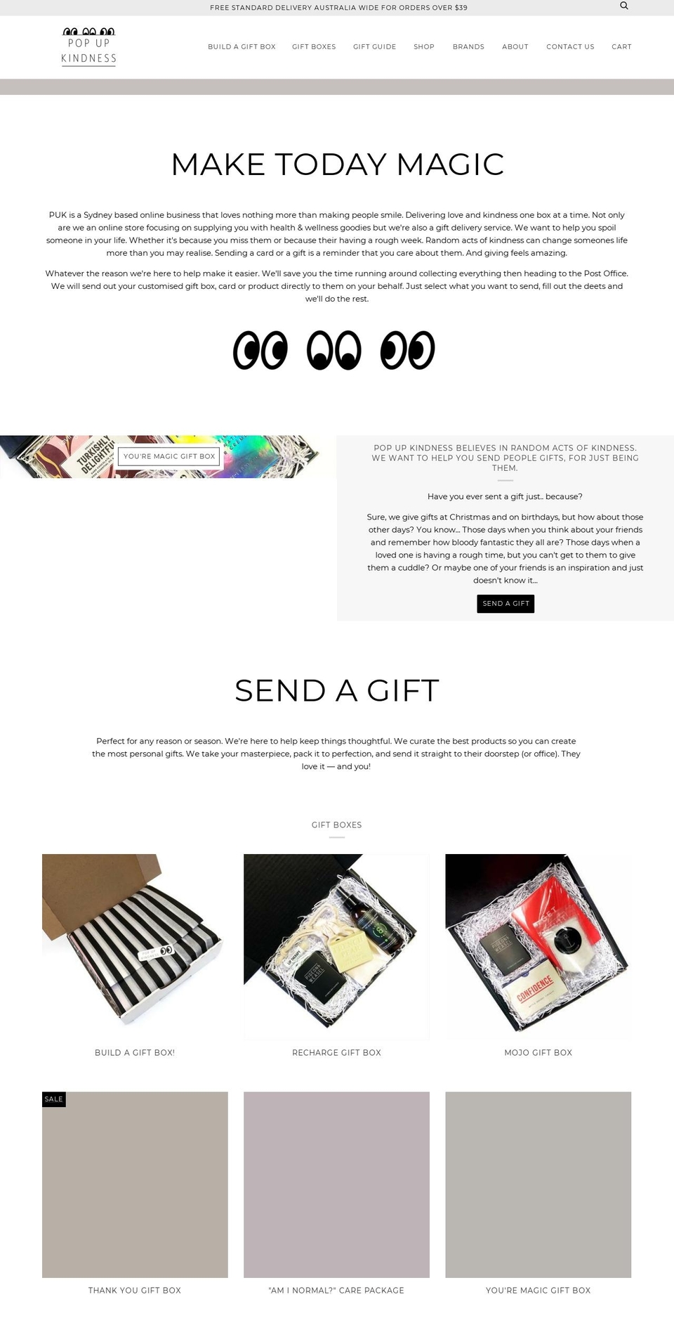 popupkindness.com — Shopify storefront screenshot