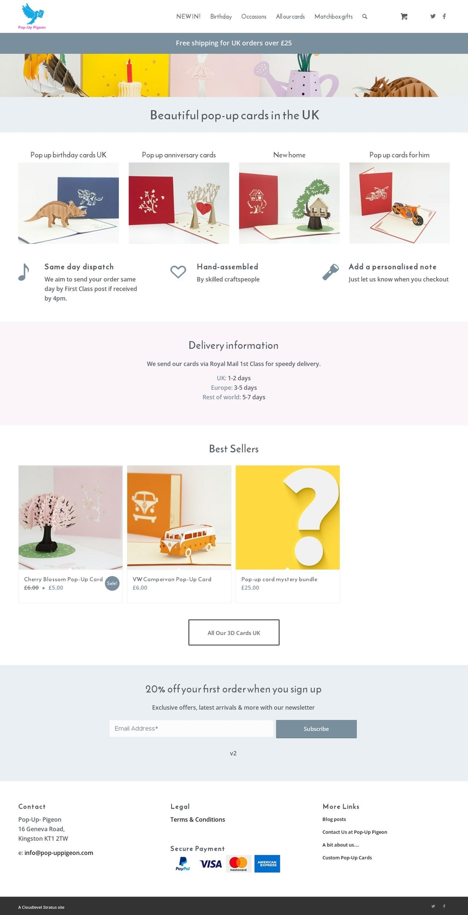 popuppigeon.com — Shopify storefront screenshot