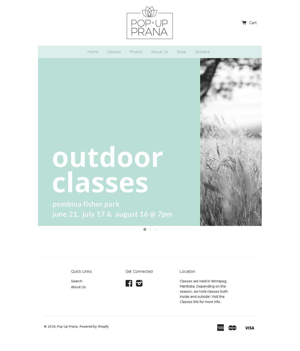 popuppranawpg.com — Shopify storefront screenshot