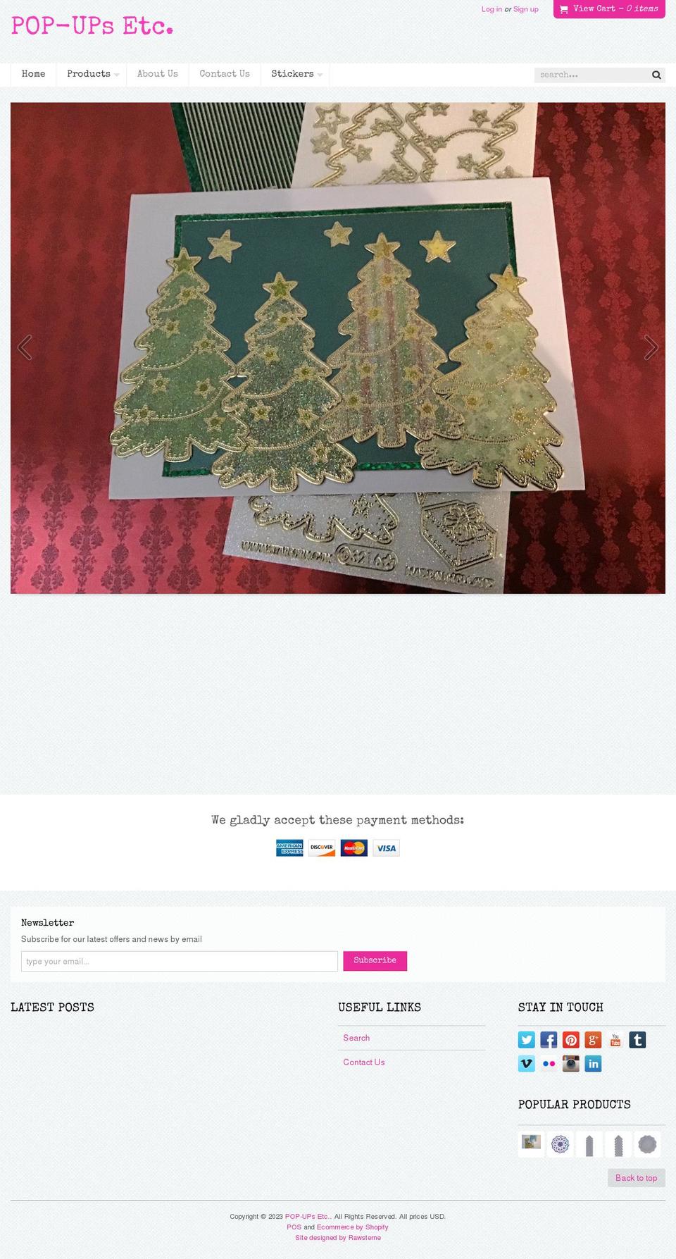 popupsetc.myshopify.com shopify website screenshot