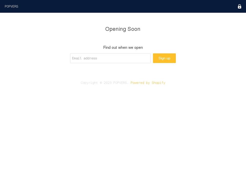 popvers.com shopify website screenshot