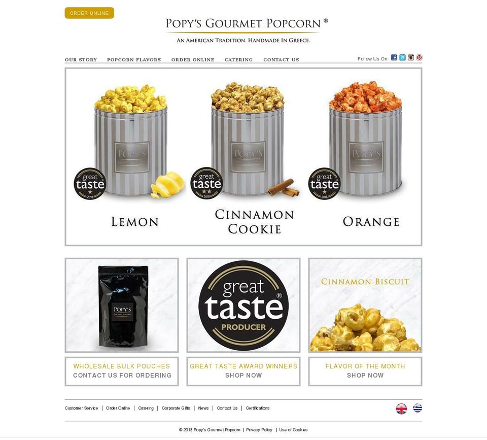 popypopcorn.com — Shopify storefront screenshot