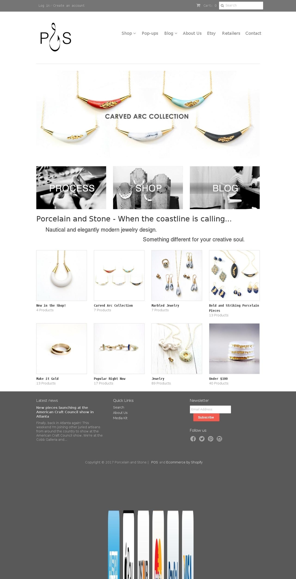 porcelainandstone.com shopify website screenshot