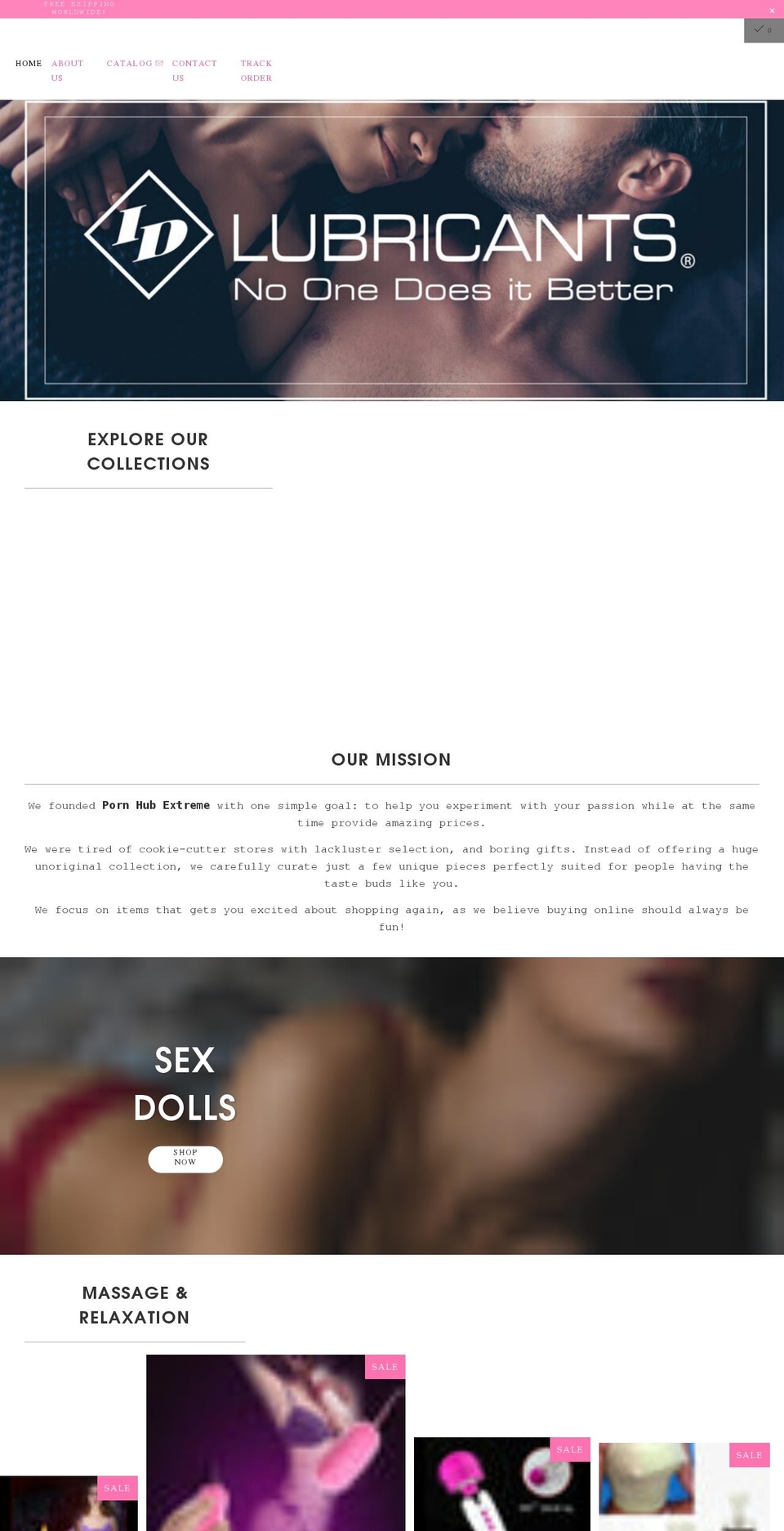 pornhubextreme.com shopify website screenshot
