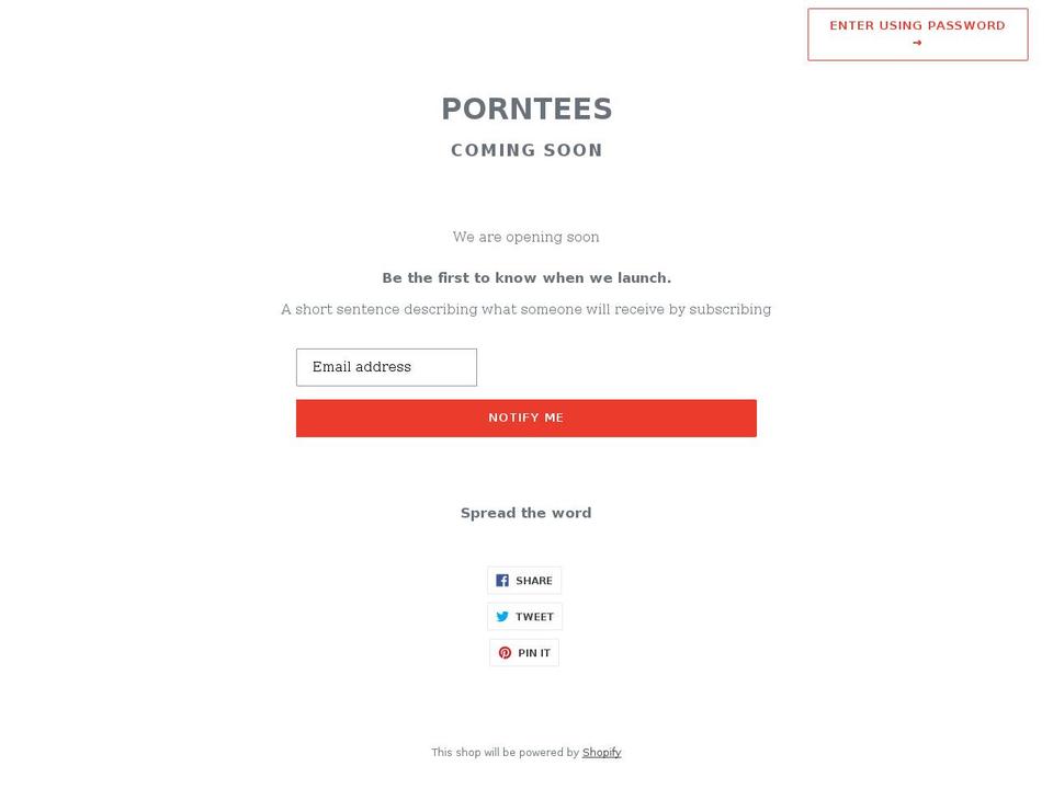 PROD Shopify theme site example porntees.shop
