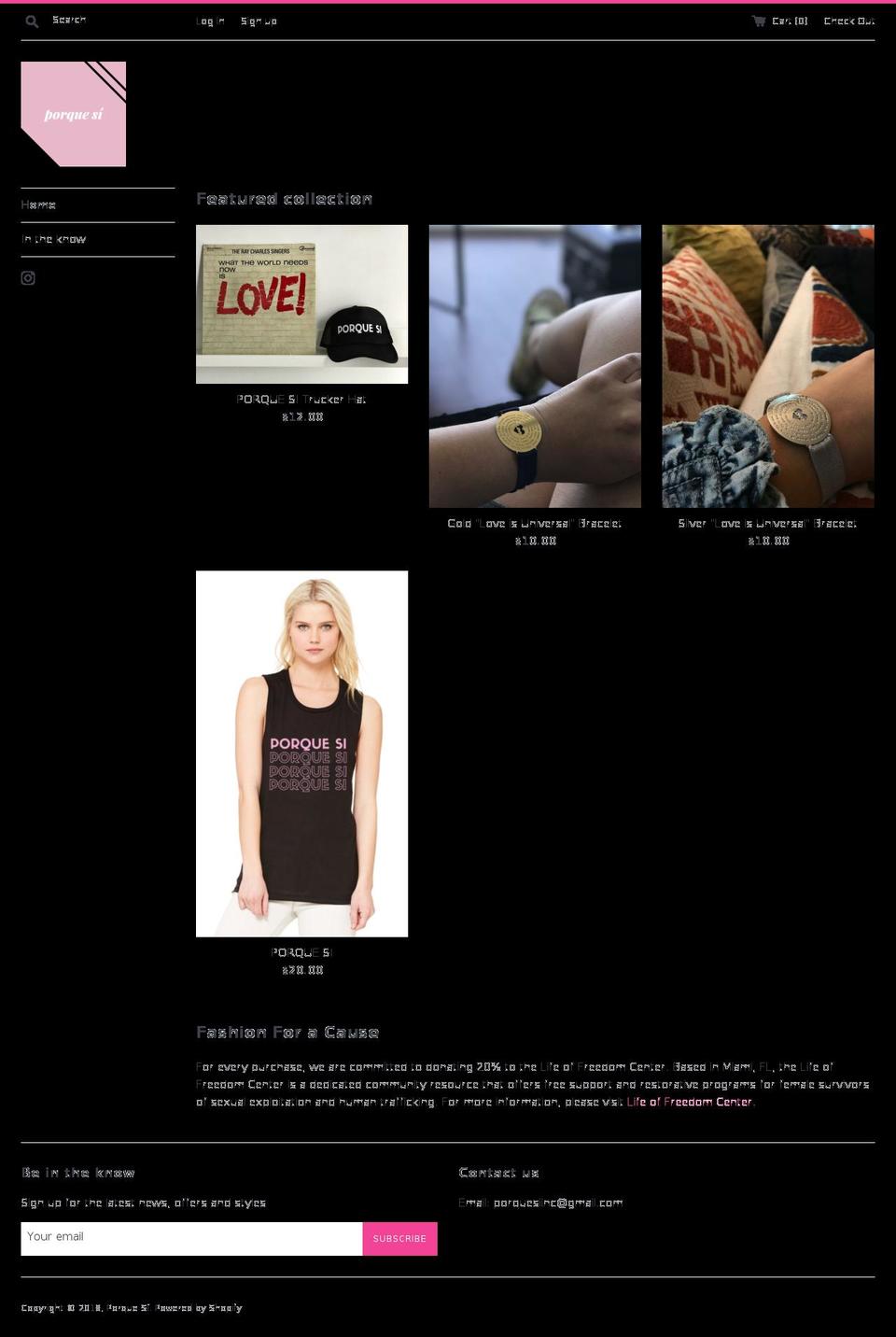 porquesifashion.com — Shopify storefront screenshot