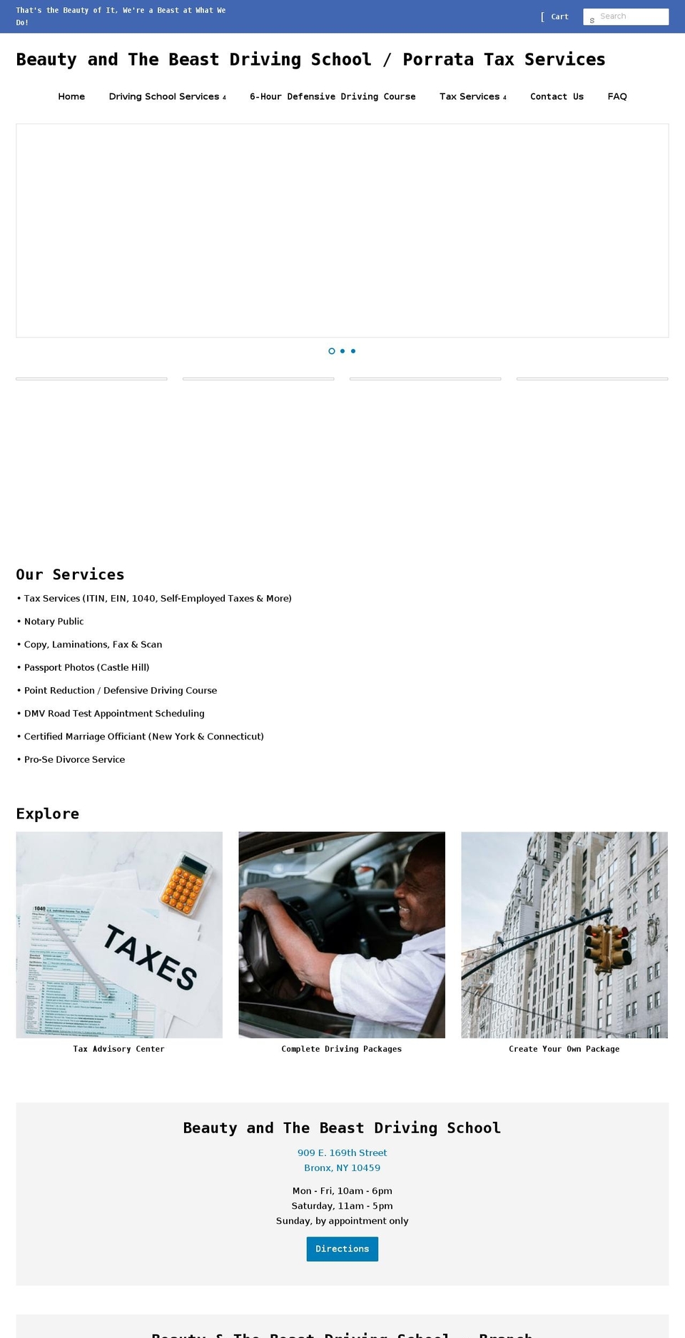 porratax.com shopify website screenshot