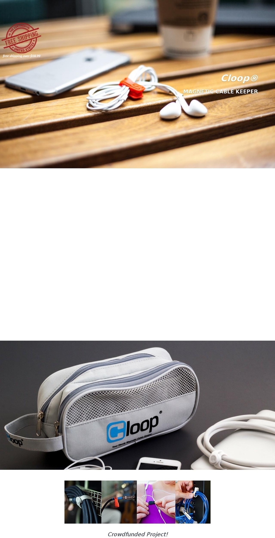 portablecabletie.com shopify website screenshot