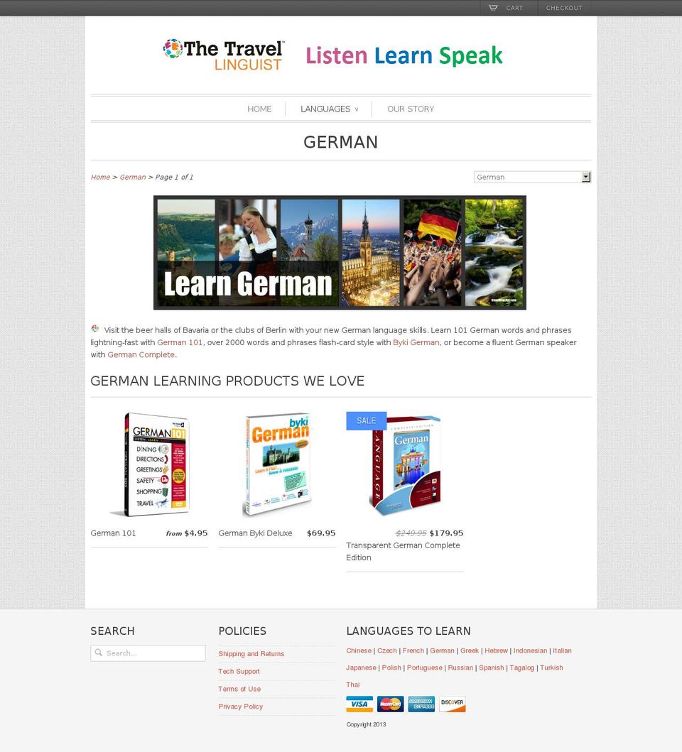 portablegerman.com shopify website screenshot