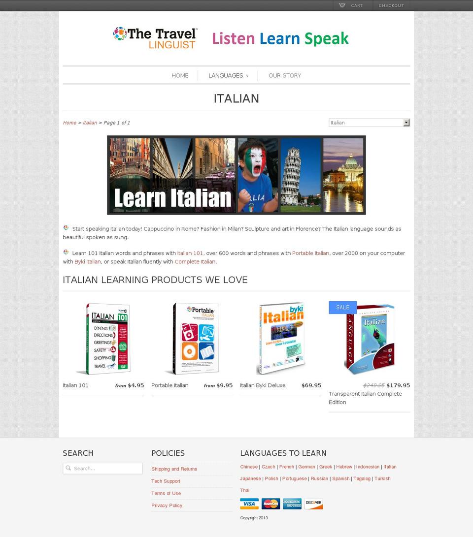 portableitalian.com shopify website screenshot