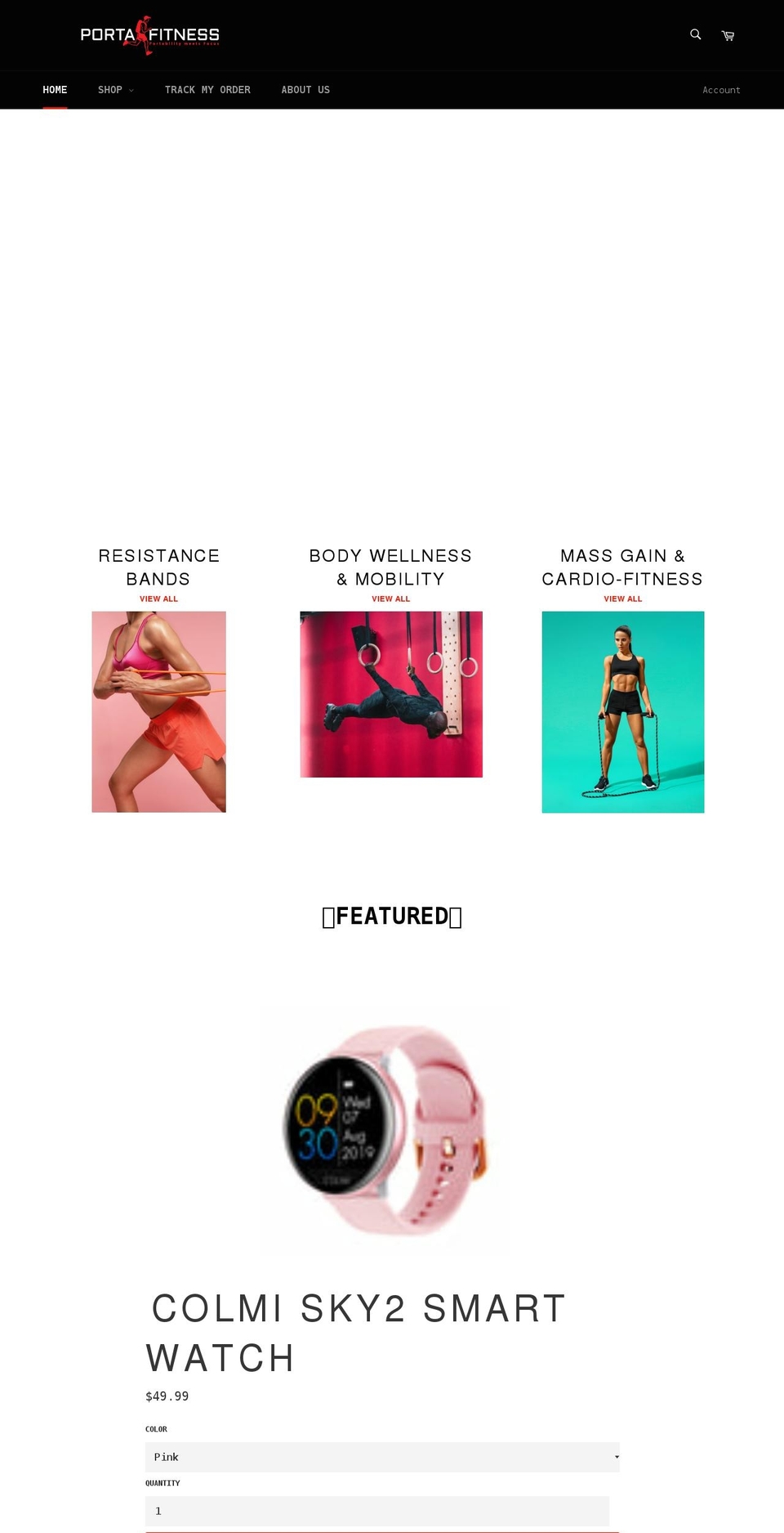 portafitness.com shopify website screenshot