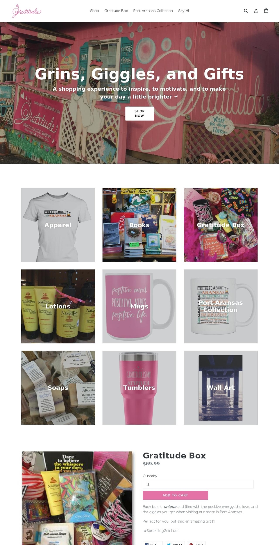 portagratitude.com — Shopify storefront screenshot