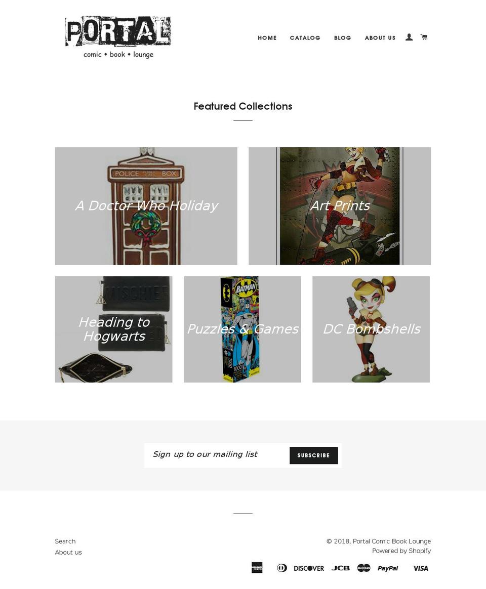 portalcomicbooklounge.com — Shopify storefront screenshot